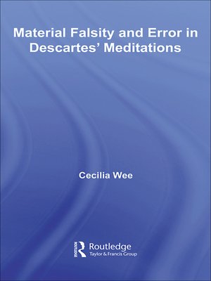 cover image of Material Falsity and Error in Descartes' Meditations